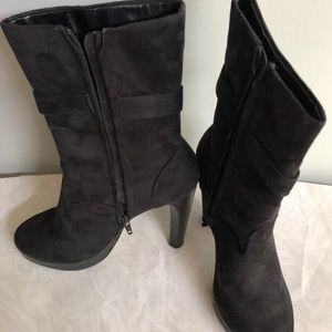 Newport News Black Suede Booties